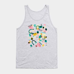 Pocket- collage geometric pop Tank Top